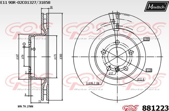 Maxtech 70200707 - Set za popravak, kočione čeljusti www.molydon.hr