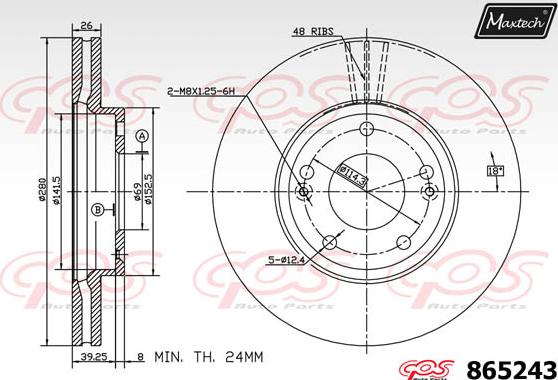 Maxtech 70200714 - Set za popravak, kočione čeljusti www.molydon.hr