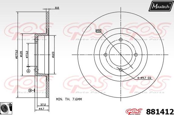 Maxtech 70200711 - Set za popravak, kočione čeljusti www.molydon.hr