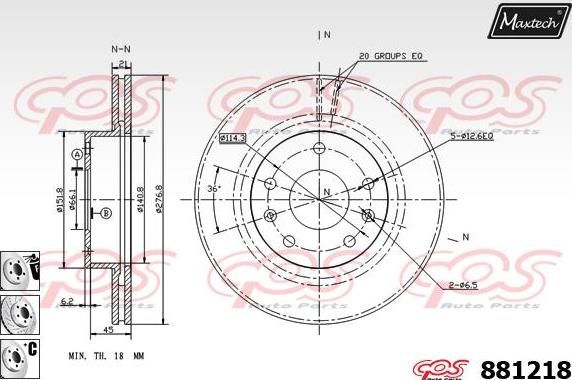 Maxtech 70200786 - Set za popravak, kočione čeljusti www.molydon.hr