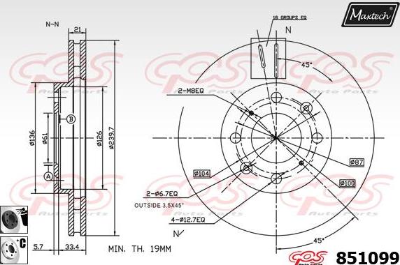 Maxtech 70203044 - Set za popravak, kočione čeljusti www.molydon.hr