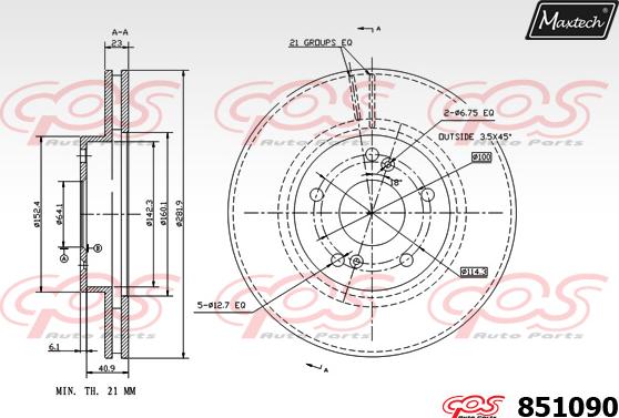 Maxtech 70203051 - Set za popravak, kočione čeljusti www.molydon.hr