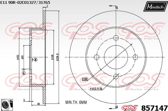 Maxtech 70203053 - Set za popravak, kočione čeljusti www.molydon.hr