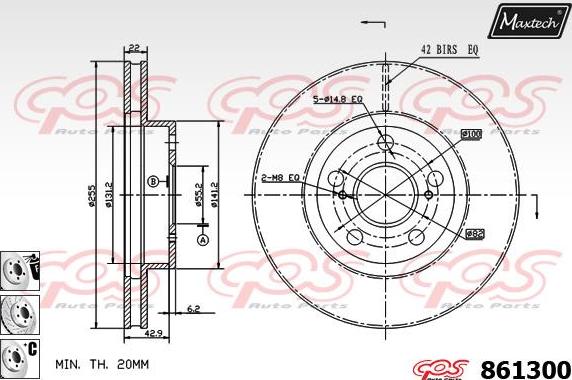 Maxtech 875002 - Kočioni disk www.molydon.hr