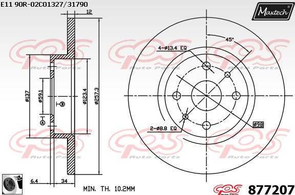 Maxtech 70203000 - Set za popravak, kočione čeljusti www.molydon.hr