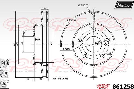 Maxtech 875307 - Kočioni disk www.molydon.hr