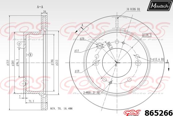 Maxtech 70203011 - Set za popravak, kočione čeljusti www.molydon.hr