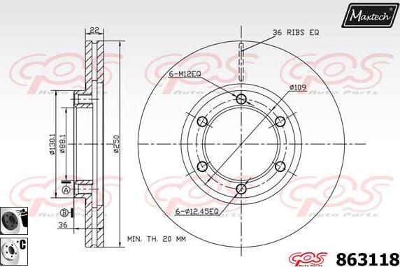 Maxtech 70203018 - Set za popravak, kočione čeljusti www.molydon.hr