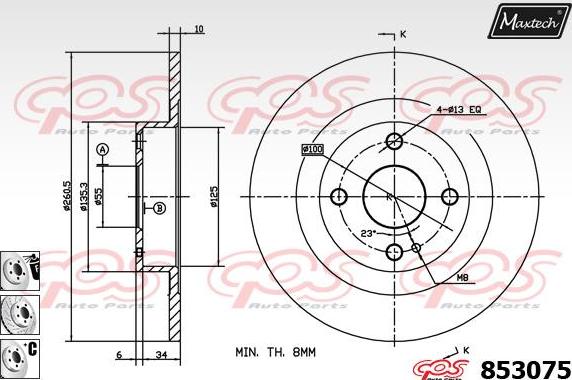 Maxtech 72948044 - Klip, kočione čeljusti www.molydon.hr