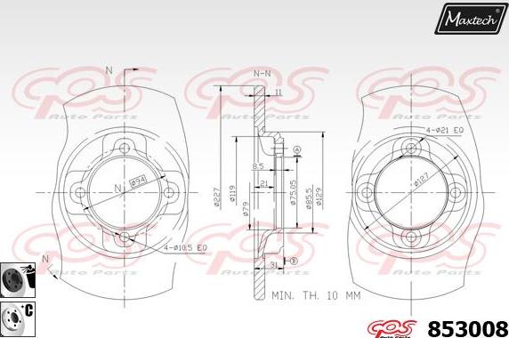 Maxtech 70203031 - Set za popravak, kočione čeljusti www.molydon.hr