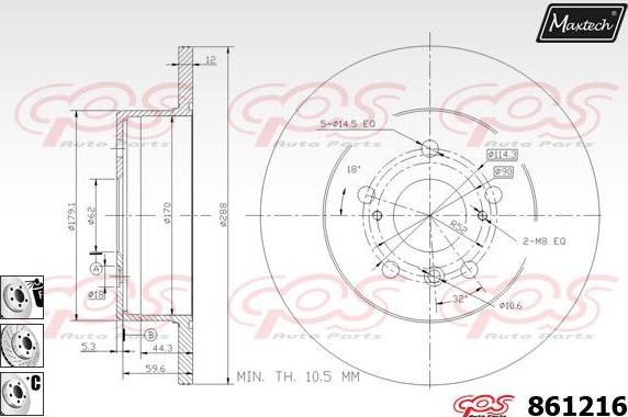 Maxtech 865275 - Kočioni disk www.molydon.hr