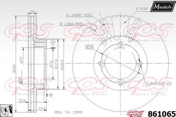 Maxtech 71810044 - Vodeci zavrtanj, kočione čeljusti www.molydon.hr