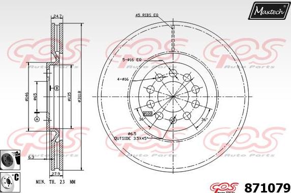 Maxtech 71810045 - Vodeci zavrtanj, kočione čeljusti www.molydon.hr