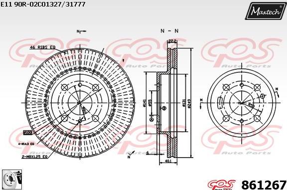 Maxtech 71810048 - Vodeci zavrtanj, kočione čeljusti www.molydon.hr