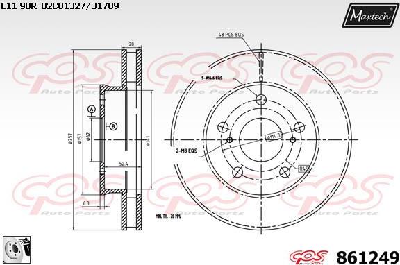 Maxtech 71810043 - Vodeci zavrtanj, kočione čeljusti www.molydon.hr