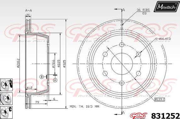 Maxtech 71810056 - Vodeci zavrtanj, kočione čeljusti www.molydon.hr