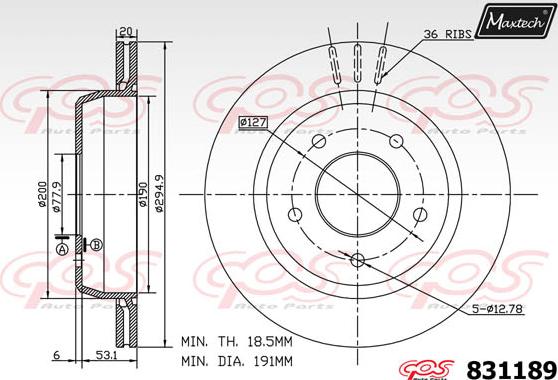 Maxtech 71810057 - Vodeci zavrtanj, kočione čeljusti www.molydon.hr