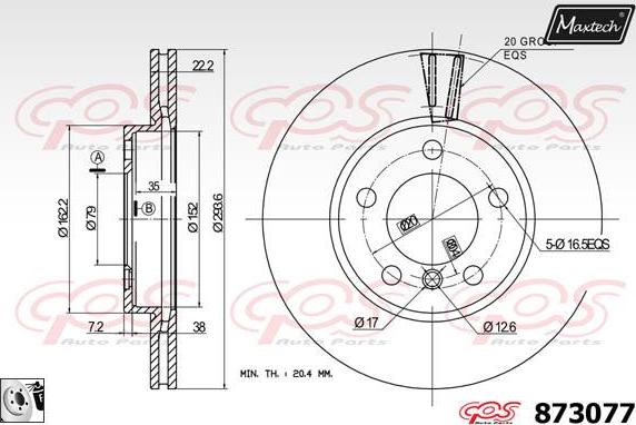 Maxtech 71810060 - Vodeci zavrtanj, kočione čeljusti www.molydon.hr