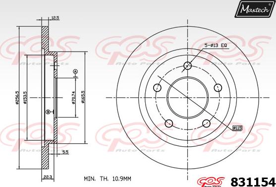 Maxtech 71810017 - Vodeci zavrtanj, kočione čeljusti www.molydon.hr