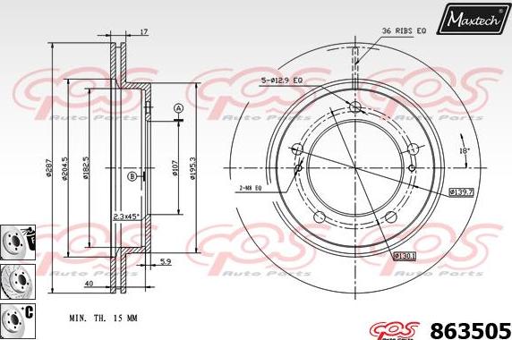 Maxtech 71810101 - Vodeci zavrtanj, kočione čeljusti www.molydon.hr