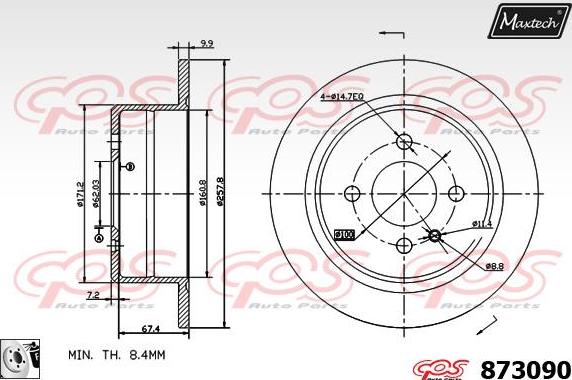 Maxtech 71810086 - Vodeci zavrtanj, kočione čeljusti www.molydon.hr