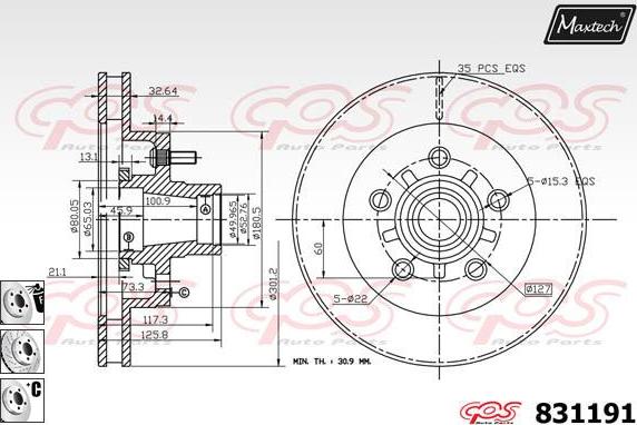 Maxtech 72954059 - Klip, kočione čeljusti www.molydon.hr