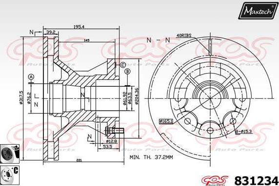 Maxtech 71810029 - Vodeci zavrtanj, kočione čeljusti www.molydon.hr