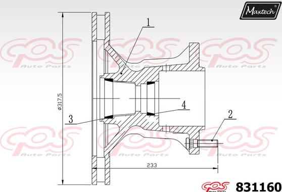 Maxtech 71810027 - Vodeci zavrtanj, kočione čeljusti www.molydon.hr