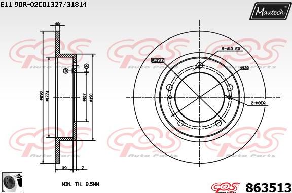 Maxtech 71810075 - Vodeci zavrtanj, kočione čeljusti www.molydon.hr