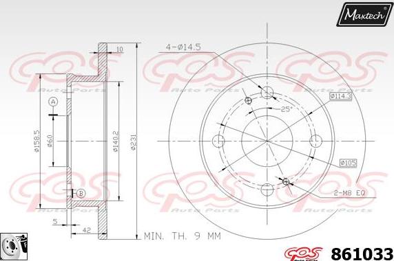 Maxtech 71810146 - Vodeci zavrtanj, kočione čeljusti www.molydon.hr