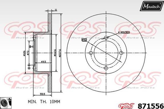 Maxtech 71810147 - Vodeci zavrtanj, kočione čeljusti www.molydon.hr