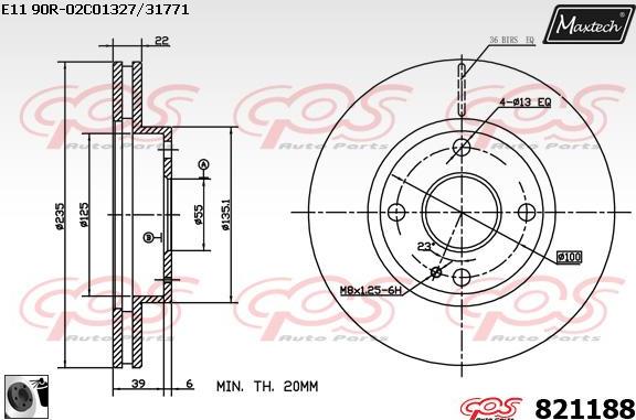 Maxtech 71810164 - Vodeci zavrtanj, kočione čeljusti www.molydon.hr