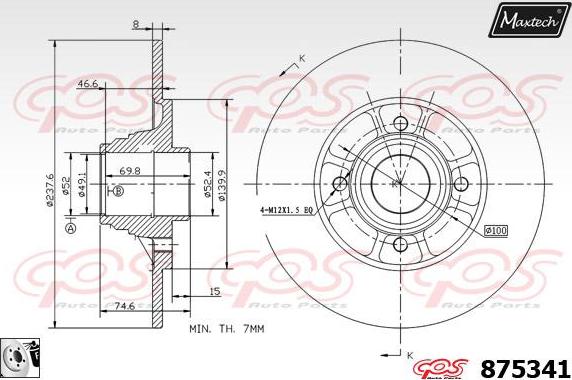 Maxtech 71810116 - Vodeci zavrtanj, kočione čeljusti www.molydon.hr