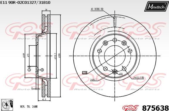 Maxtech 71810118 - Vodeci zavrtanj, kočione čeljusti www.molydon.hr