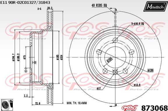 Maxtech 71810182 - Vodeci zavrtanj, kočione čeljusti www.molydon.hr