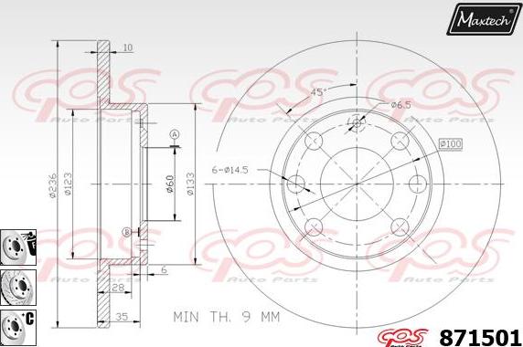 Maxtech 71810265 - Vodeci zavrtanj, kočione čeljusti www.molydon.hr