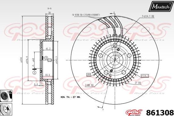 Maxtech 71810200 - Vodeci zavrtanj, kočione čeljusti www.molydon.hr