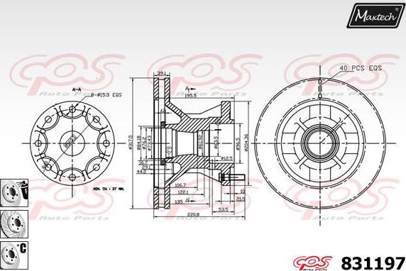 Maxtech 71810207 - Vodeci zavrtanj, kočione čeljusti www.molydon.hr