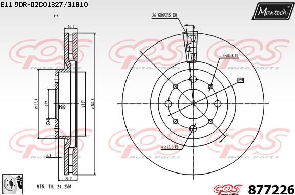 Maxtech 71810239 - Vodeci zavrtanj, kočione čeljusti www.molydon.hr