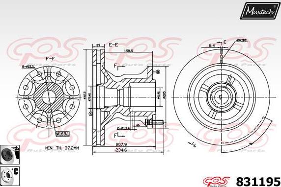 Maxtech 71810231 - Vodeci zavrtanj, kočione čeljusti www.molydon.hr