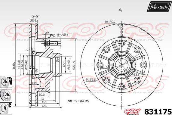 Maxtech 827009 - Kočioni disk www.molydon.hr