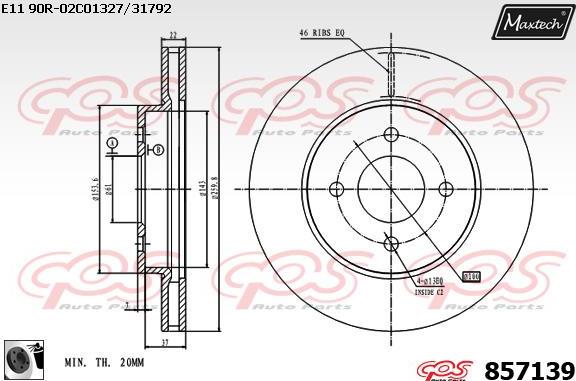 Maxtech 71810221 - Vodeci zavrtanj, kočione čeljusti www.molydon.hr