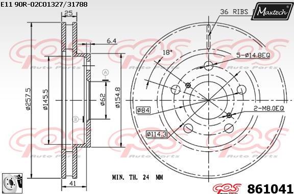 Maxtech 71810227 - Vodeci zavrtanj, kočione čeljusti www.molydon.hr