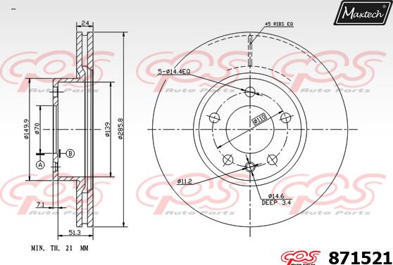 Maxtech 71810276 - Vodeci zavrtanj, kočione čeljusti www.molydon.hr