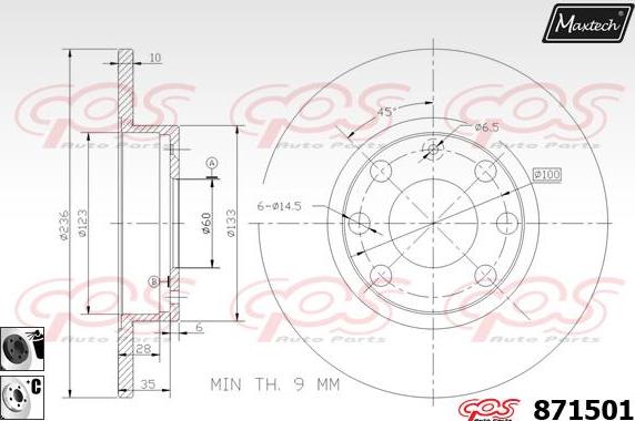 Maxtech 71810278 - Vodeci zavrtanj, kočione čeljusti www.molydon.hr