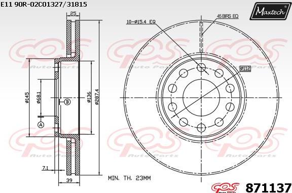 Maxtech 71810277 - Vodeci zavrtanj, kočione čeljusti www.molydon.hr