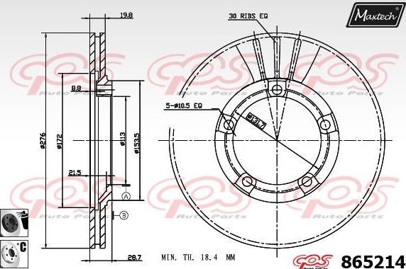 Maxtech 72944001 - Klip, kočione čeljusti www.molydon.hr