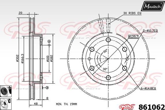 Maxtech 72944019 - Klip, kočione čeljusti www.molydon.hr