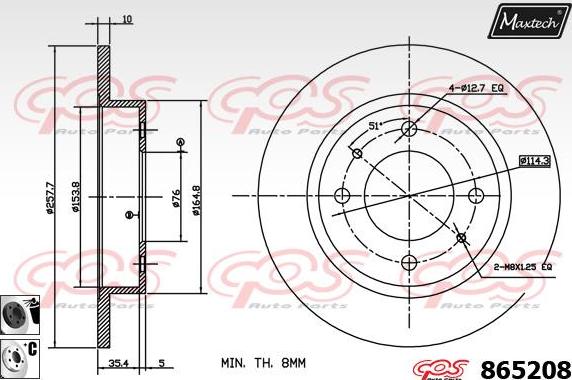 Maxtech 72944010 - Klip, kočione čeljusti www.molydon.hr