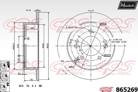 Maxtech 861218 - Kočioni disk www.molydon.hr